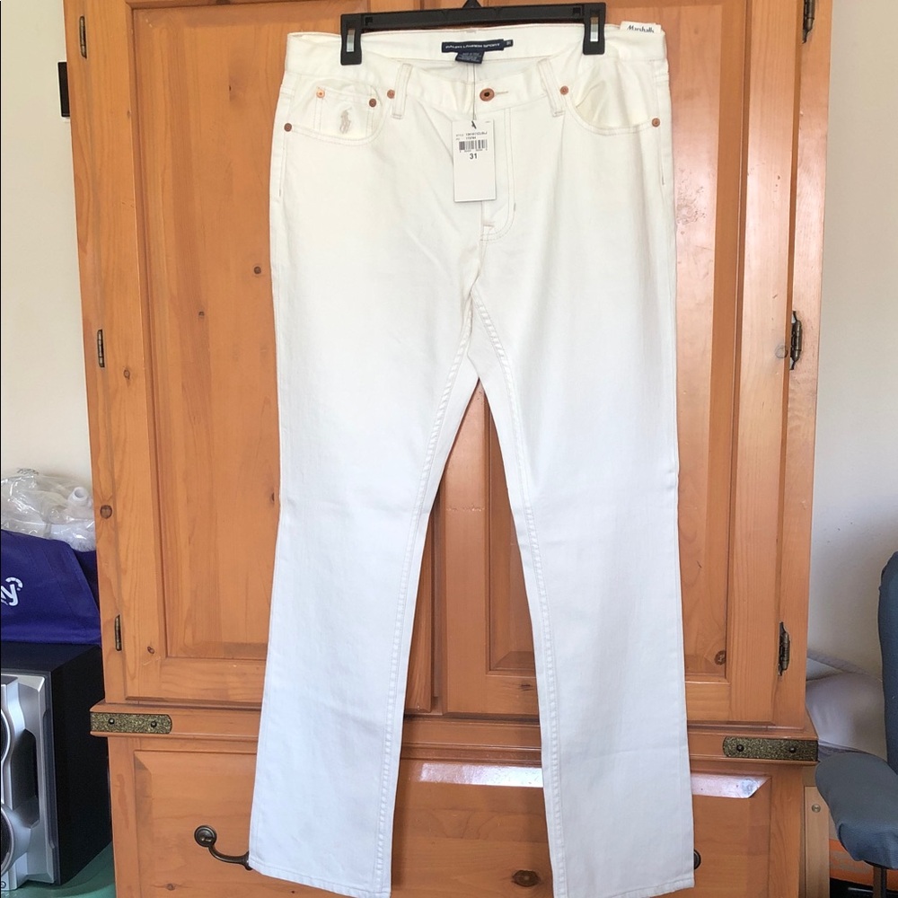 NWT Ralph Lauren Sport Off White Straight-Leg Women's Jeans SZ 31 W or Sz 12 ?